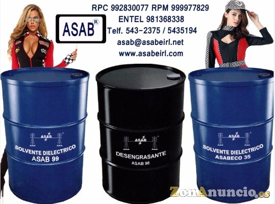 SOLVENTES Y DESENGRASANTES - ASAB 98 Y ASAB 99s